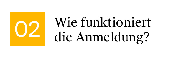 Wie funktioniert die Anmeldung?